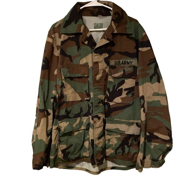 US Army Military Jacket Camo Woodland Print - Picture 1 of 12